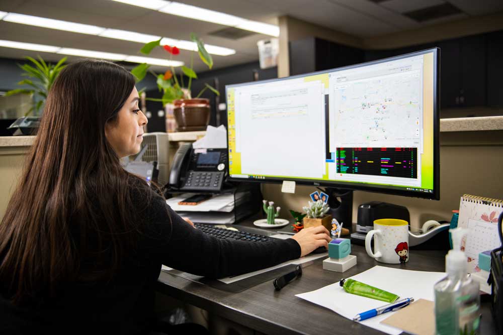 Woman at Records Desk